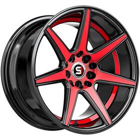 Spec-1 Sp-731883638bmru Spec-1 Sp-73 18x8 5x112/5x4.5 Inch 38mm Black/red Wheel Rim 18