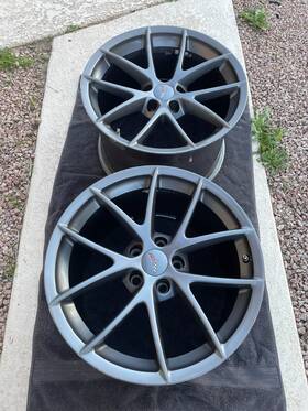 Speedline 9598120 C6 Corvette Spyder Spider Wheels Rims Oem Gunmetal Gm Real Mint Condition