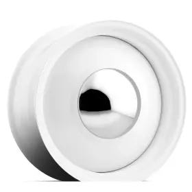 91603524 Speedway Motors Smoothie Wheel 17x8 Gloss White 5x4.5/4.75 4.5 Bs