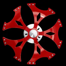 Sw560-18-red Spin-line 18 Inch Red Spinners - Wheels Rims Fits Any Universal Free Install Kit