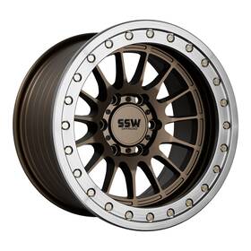 Ssw Offroad 6l-dkr-bd-bz 17x9 Dakar Beadlock Bronze Wheel 6x5.5 Bolt Pattern -25 Mm Offset