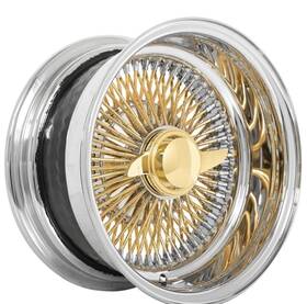 Standard Ww-22x8tg 22x8 Titanium Gold Center Wire Wheel Set Accessories Included