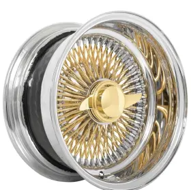 Ww-22x8tg Standard 22x8 Titanium Gold Center Wire Wheel Set Accessories Included