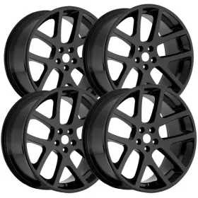 R107-453925gb Strada Replicas Set Of 4 R107 Srt10 24x10 5x5.5 Inch 25.4 Gloss Black Wheels Rims