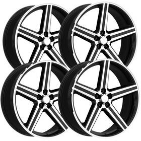 Strada Replicas R148-251430gbms Set Of 4 R148 Iroc 22x9 5x4.5 38 Black/machined Wheels Rims