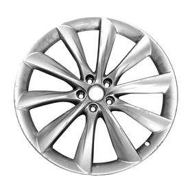 Tesla 102724600c Refurbished Painted Bright Silver Front Aluminum Wheel 22 X 9
