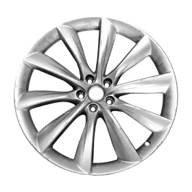 102724600c Tesla Refurbished Painted Bright Silver Front Aluminum Wheel 22 X 9