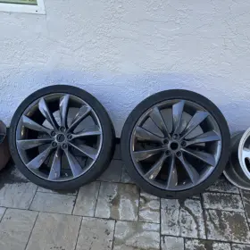 1469t-21 Tesla 21 Inch Wheels Fits Model S P85 2013-15 Staggered 21x8.5 /21x9