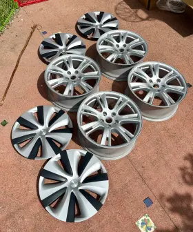 1497791-00-a Tesla Oem Model S Slipstream Wheels And Covers Set Of 4. Excellent Condition