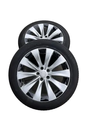 7027245-01-a Tesla Set Of 2 2016-2020 Model X 20 Inch 20x9.5 Rear Slipstream 10 Spoke Wheel Et40