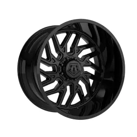 544b-2208919s Tis 1 X 544b 22x10 8x180 125.2 Hub -19 Offset Black Wheel Rim