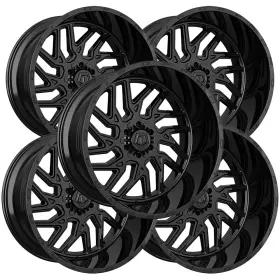 544b-2426851 Tis Set Of 5 544b 24x12 6x135/6x5.5 Inch -51mm Gloss Black Wheels Rims 24