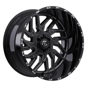 544bm-2208119s Tis 544bm Wheels 22x10 -19 8x165.1 125.2 Black Rims Set Of 4