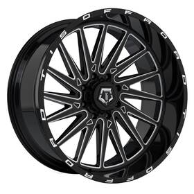 Tis 547bm-2648176 547bm Rim 26x14 8x165.1 Offset -76 Machined Gloss Black Quantity Of 4