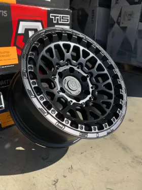 555sb-7906312 Tis Set Of 4 - 17x9 555sb Satin Black 6x135 -12mm Offset 87.1mm Cb Brand New