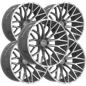 Tis 566bsm-2098300 Set Of 5 566bsm 20x9 6x5.5 Inch 0mm Brushed Wheels Rims 20