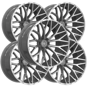 566bsm-2098300 Tis Set Of 5 566bsm 20x9 6x5.5 Inch 0mm Brushed Wheels Rims 20
