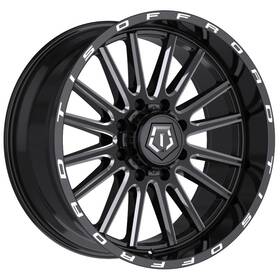 Tis 567bm-2228944 567bm 22x12 8x180 Offset -44 Gloss Black With Milled Accents Quantity Of 4