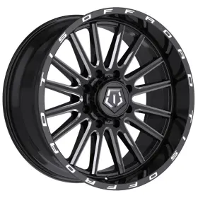 567bm-2228944 Tis 567bm 22x12 8x180 Offset -44 Gloss Black With Milled Accents Quantity Of 4