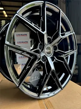 Tisli 2314519955120 19 Inch Hyperion Flow Form Wheel 19x9.5 5x120 35 Gloss Black Rim