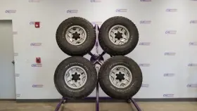 560-69261 Toyota 91 Land Cruiser Fj80 15x7 Alloy 4 Spoke Wheel Rim Set Of With Tires