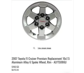 Alyts086u Toyota Trd Alloy Wheels 2007 Fj Cruiser