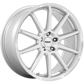 Tw004sd19051243 Tsw 19x10.5 43 Tw004 Canard 5x4.5 Gloss Silver With Machine Face Wheels Set Of 4