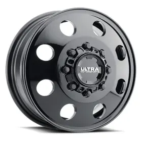 002-7692fbk Ultra 17x6.5 002fbk Modular Gloss Black Dually Front Wheel 8x200 129mm