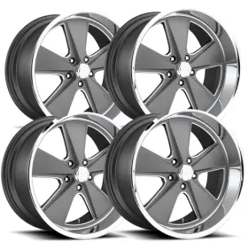 U12020806145-u12020956152 Us Mags Set Of 4 Staggered U120 Roadster 20 Inch 5x4.75 Gunmetal Wheels Rims