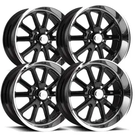 U12117706540-u12117806545 Us Mags Set Of 4 Staggered U121 Rambler 17 Inch 5x4.5 Gloss Black Wheels Rims