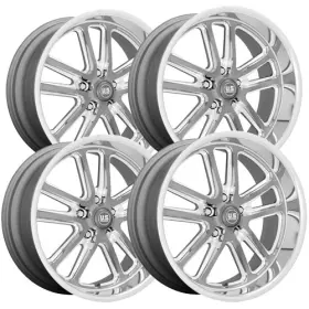 U13018807345-u13018957352 Us Mags Set Of 4 Staggered-us U130 Bullet 18x8 18x9.5 5x5 Inch Gunmetal Wheels Rims