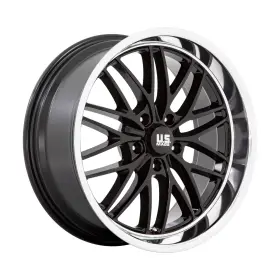 U13822057357 Us Mags 22x10.5 U138 Santa Cruz Black Diamond Cut Lip Wheels 5x5 0mm Set Of 4