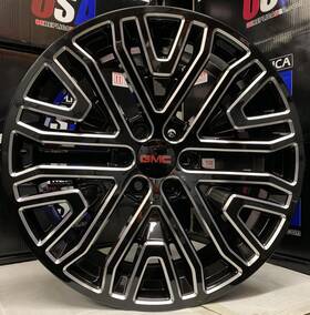 Usa Replica Fr93 26 Inch Gmc Sierra Yukon Mesh Style Black Milled Wheels Chevy Silverado Tahoe