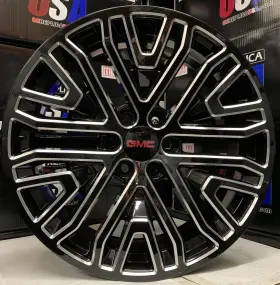 Fr93 Usa Replica 26 Inch Gmc Sierra Yukon Mesh Style Black Milled Wheels Chevy Silverado Tahoe