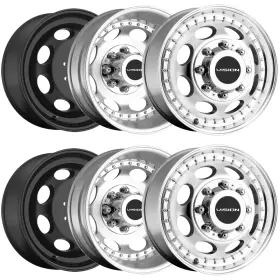 181z9681m116-6 Vision Set Of 6 19.5 Inch 181z Hauler Dually 8x6.5 Machined Wheels Rims
