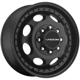 181z9681mbf124 Vision 181 Hauler Dually Front 19.5x6.75 8x6.5 Inch Matte Black Wheel Rim 19