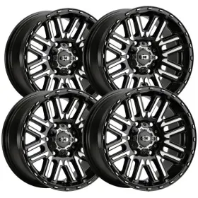 348-6883gbmf0 Vision Set Of 4 348 Nexus 16x8 6x5.5 Inch 0mm Black/machined Wheels Rims 16