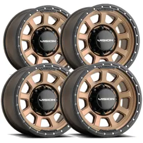 350-8950bzbl12 Vision Set Of 4 350 Ojos 18x9 5x150 12mm Bronze Wheels Rims 18 Inch