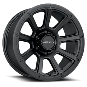 353-7873mb-6-1n Vision 17x8.5 Off Road 353 Turbine 5x139.7 5x5.5 Matte Black Wheel Rim Qty 1