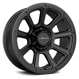 Vision 353-7883mb18 353 Turbine Wheels 17x8.5 18 6x139.7 106.2 Black Rims Set Of 4