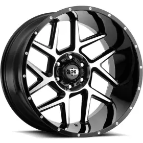 360-20081gbmf-25 Vision 4 Wheels 20 Inch 360 Sliver 20x10 8x165.1 Black -25et 125.2cb