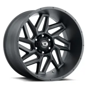 361-22470sb-76 Vision 22x14 361 Spyder Satin Black Wheels 8x170 -76mm Set Of 4
