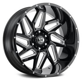 Vision 361-24281gbms-51 24x12 Off-road 361 Spyder Gloss Blk Milled Wheel 8x6.5 -51mm
