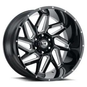 361-7985gbms12 Vision 17x9 361 Spyder Gloss Black Milled Spoke Wheel 5x5.5 12mm