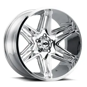 363-20083c-25 Vision 20x10 -25 363 Razor 6x5.5 Chrome Wheels Set Of 4