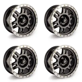 398-8985gbml0 Vision Set 4 18 Inch 398 Manx Gloss Black Machined Lip Wheels 18x9 5x5.5 Rims 0mm
