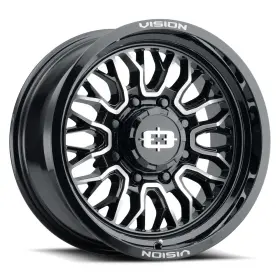 402-20281gbmf-51 Vision 1 20x12 -51 402 Riot 8x6.5 Gloss Black Machined Face Wheel