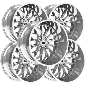 402-22083c-19 Vision Set Of 5 402 Riot 22x10 6x5.5 Inch -19mm Chrome Wheels Rims 22