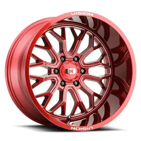 402-22283rtms-51 Vision 4 New 22x12 402 Riot Red Milled Spoke 6x139.7 6x5.5 Et-51 Wheels Rims 402-22283rtms-51 Vision 4 New 22x12 402 Riot Red Milled Spoke 6x139.7 6x5.5 Et-51 Wheels Rims