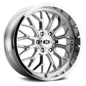 402-24281c-51 Vision 402 Riot Wheels 24x12 -51 8x165.1 125.2 Chrome Rims Set Of 4